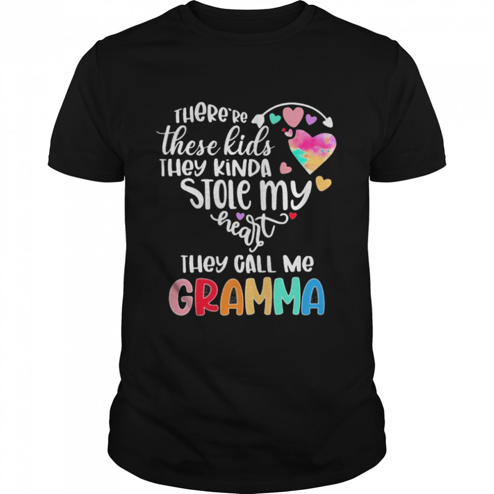 There’re These Kids They Kinda Stole My Heart They Call Me Gramma  Classic Men's T-shirt