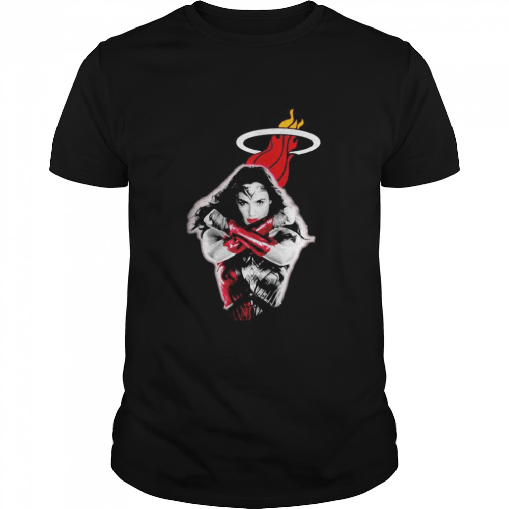 Wonder Woman Miami Heat logo T-shirt