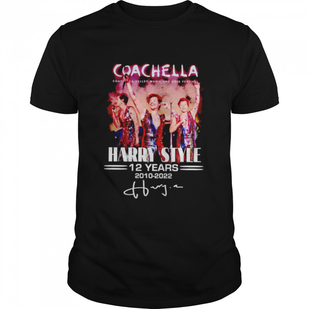 Coachella Harry Styles 12 years 2010 2022 signature shirt