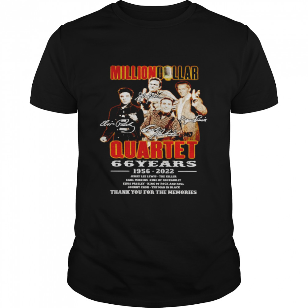 Million Dollar quartet 66 years 1956 2022 signatures shirt