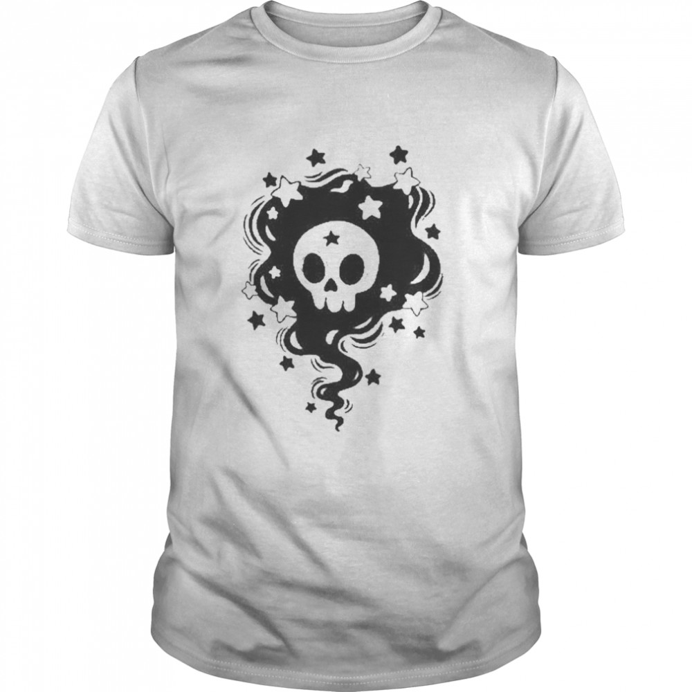 Skull Black Magic Swirl Design T-Shirt