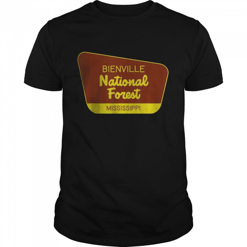 Bienville National Forest Mississippi Retro Sign T-Shirt