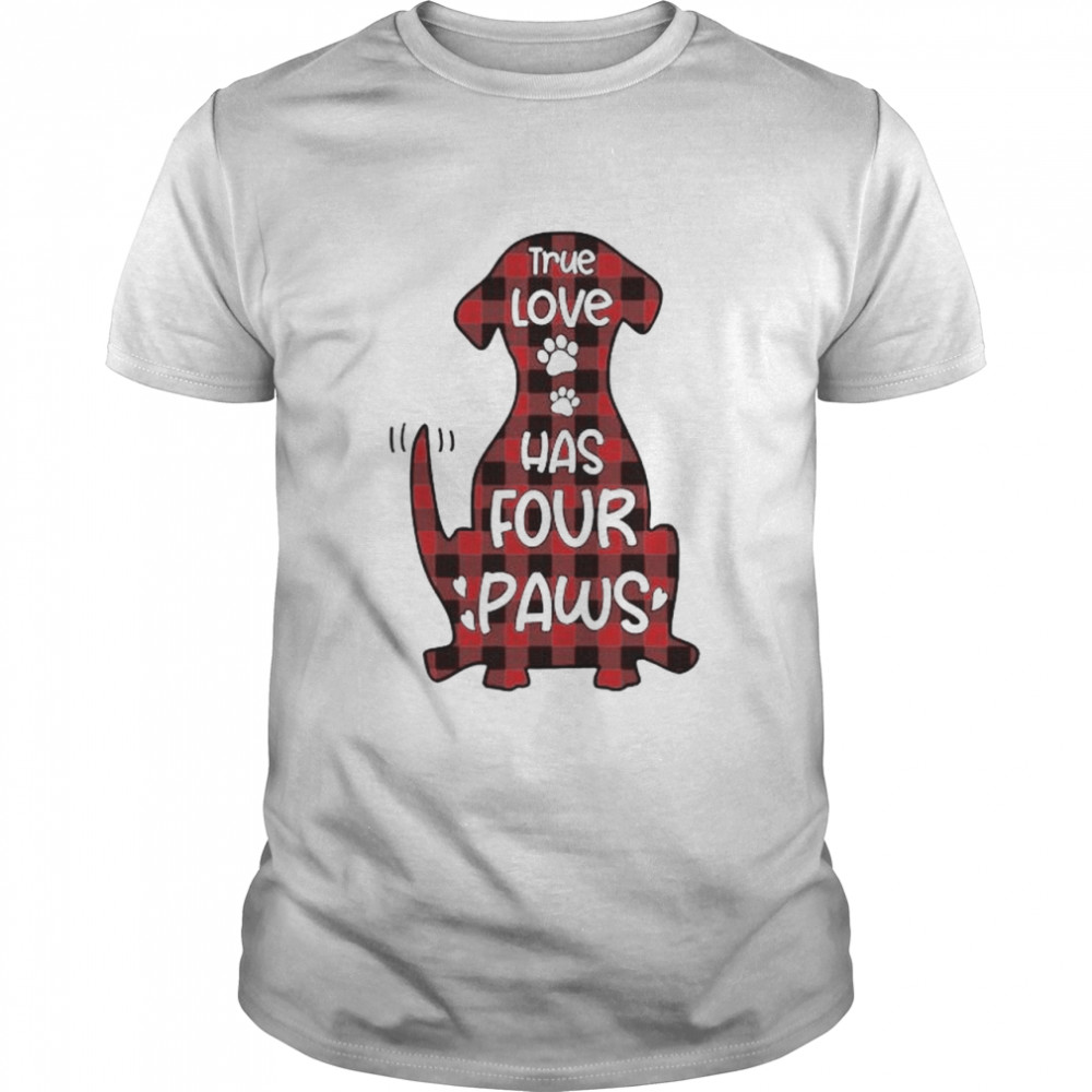 Dachshunds true love has four paws shirt Classic Men's T-shirt