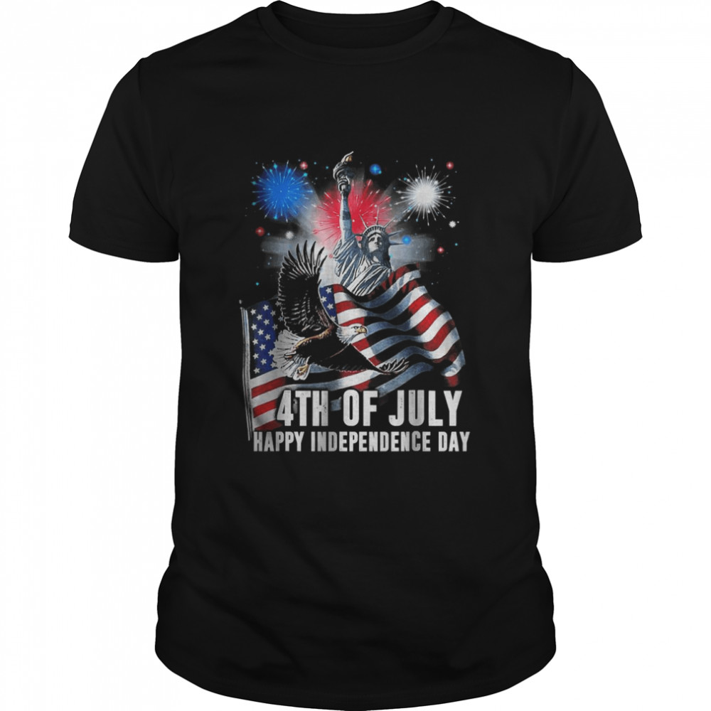 Eagle American Flag Happy Independence Day 4Th Of July T-Shirt