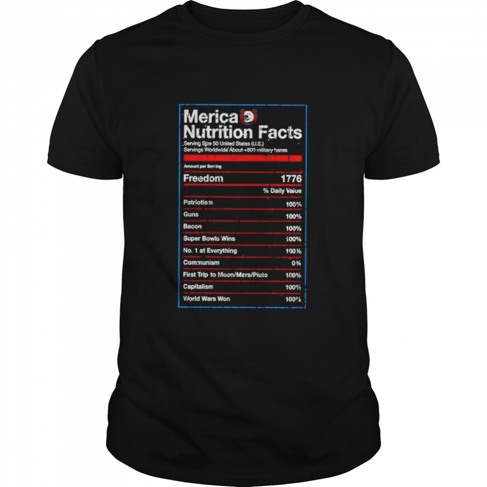 Merica Nutrition Facts Shirt