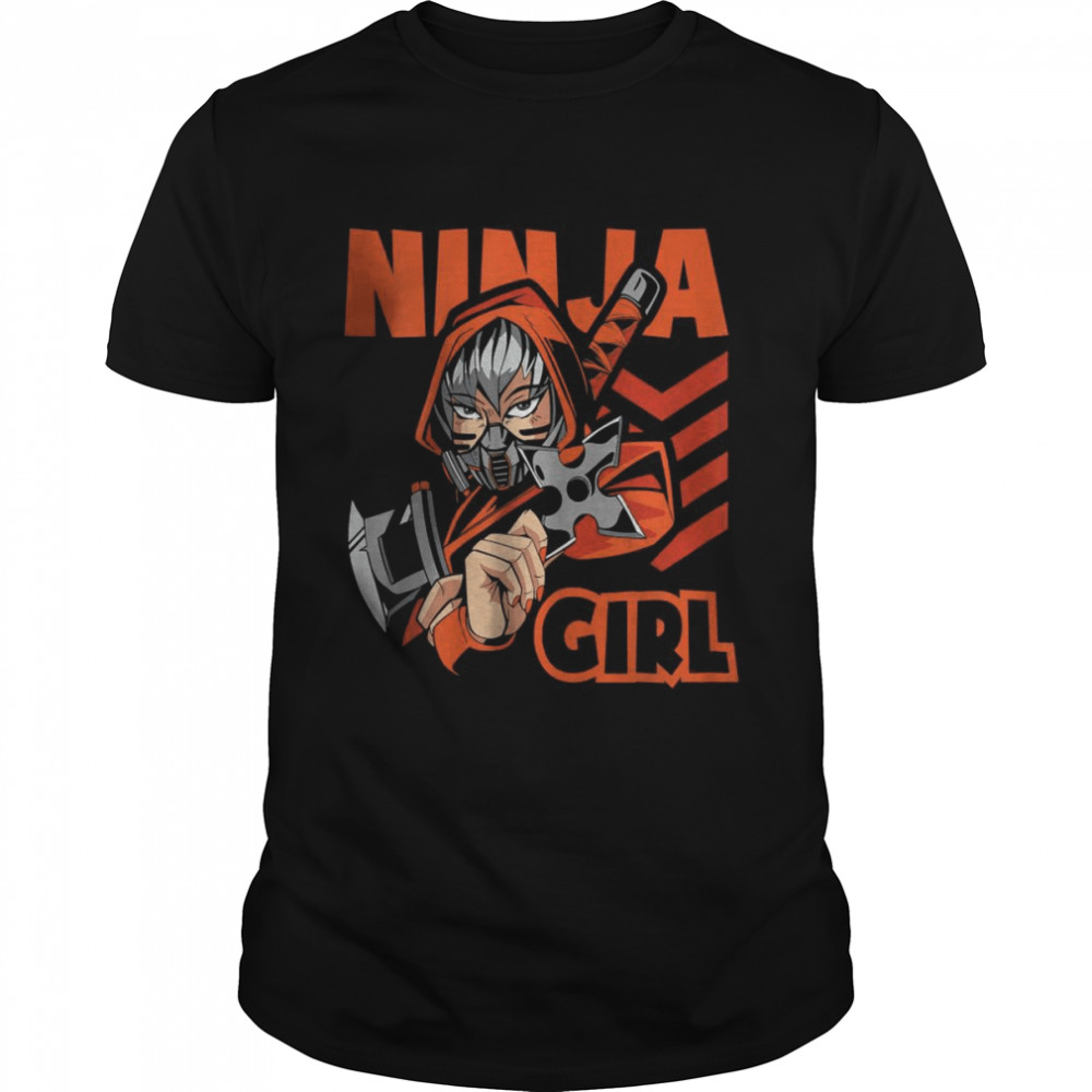 Ninja Girl design youth karate and Ninja T-Shirt