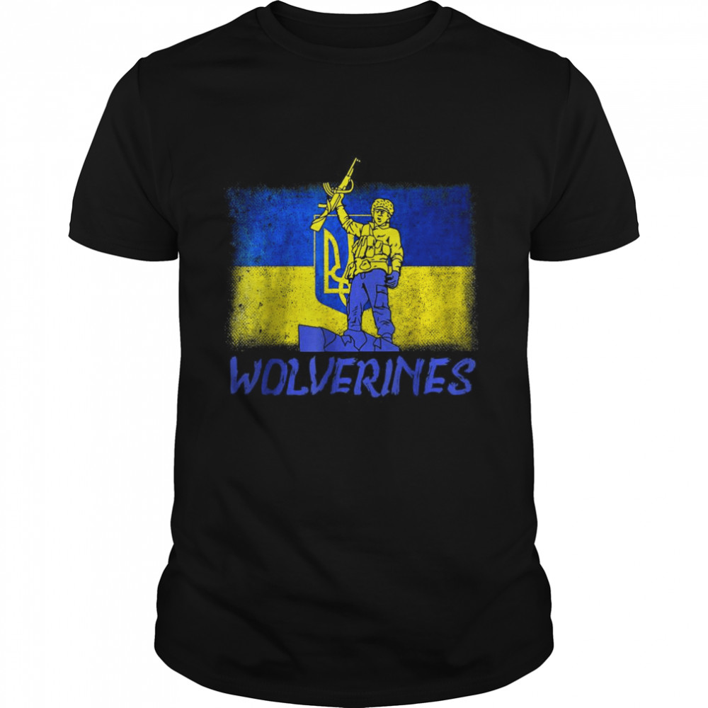 Ukraine Wolverines Love Support , Wolverines Support Ukraine T-Shirt