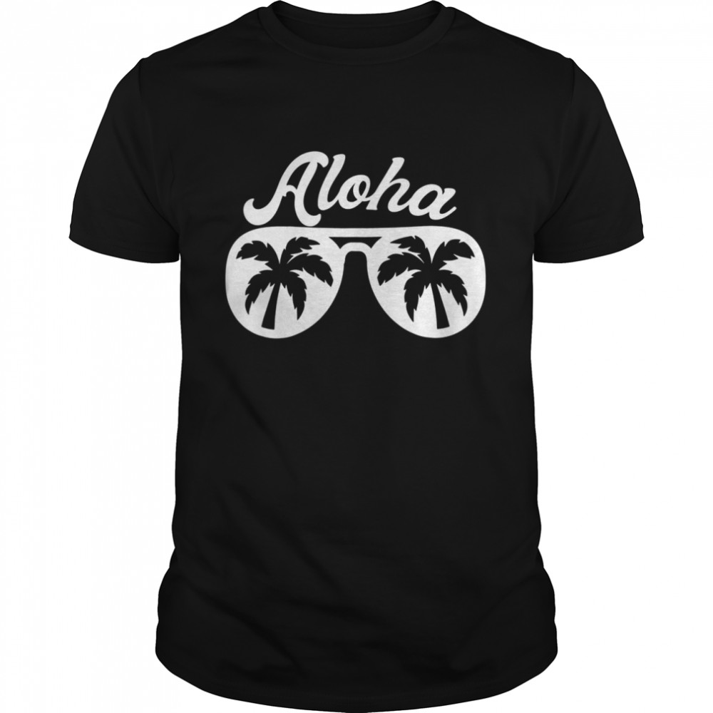 Aloha Hawaii Sunglasses Hawaii Vacation Hawaii Palm Tree  Classic Men's T-shirt