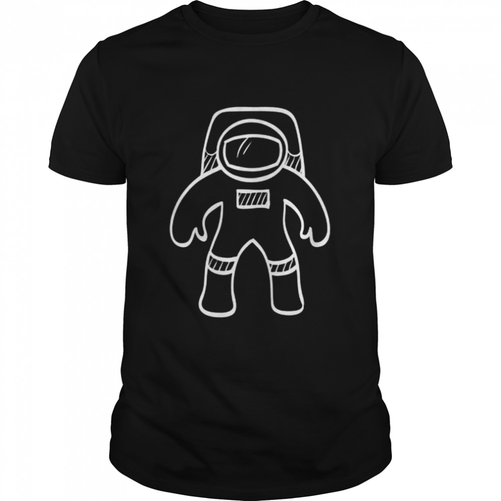 Astronaut Black White Birthday Shirt