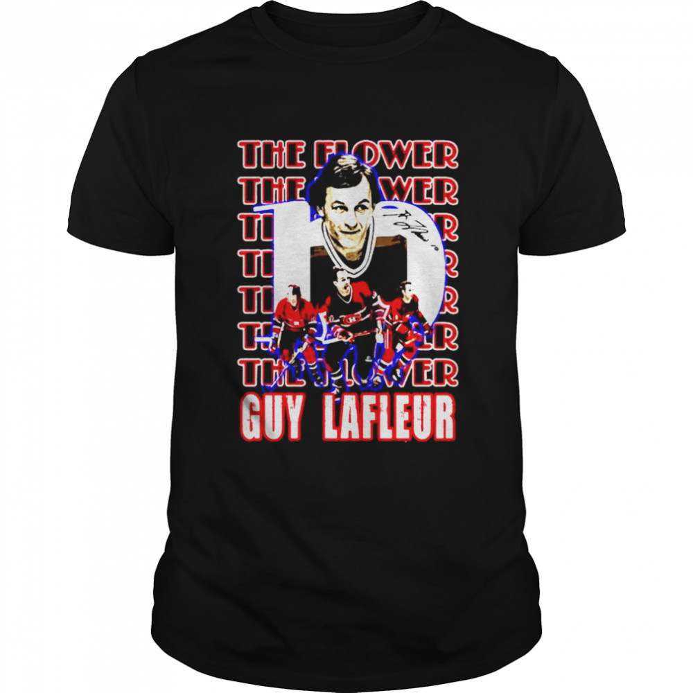 Guy Lafleur Hockey Player Le Démon Blond signature shirt