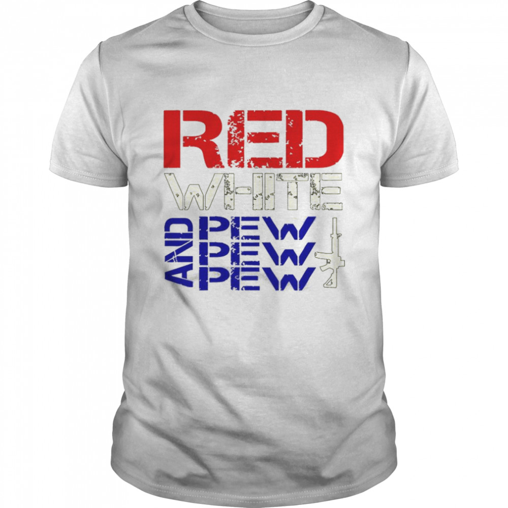 Red White And Pew Pew Pew T- Classic Men's T-shirt