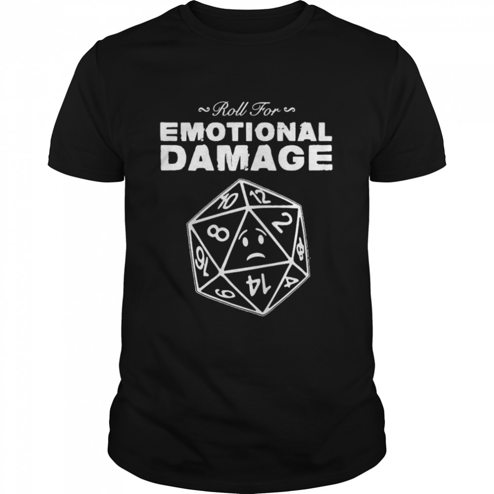 Roll For Emotional Damage logo T-shirt