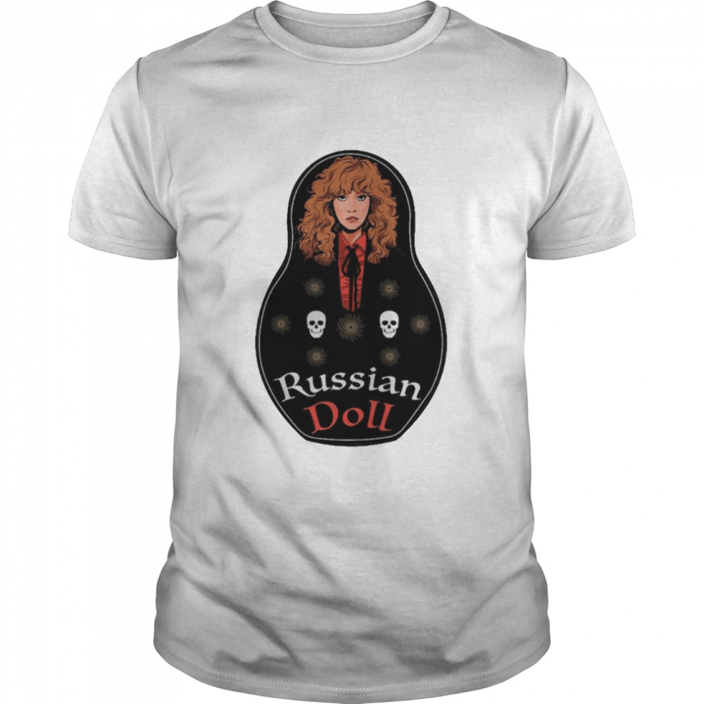 Russian Doll Art Skull Dark Horror Movie Character T-Shirt