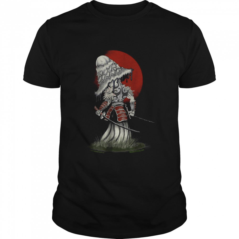 Samurai Mushroom With Sword At Sunset T-Shirt