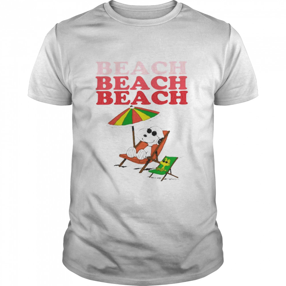 Snoopy and Woodstock beach shirt