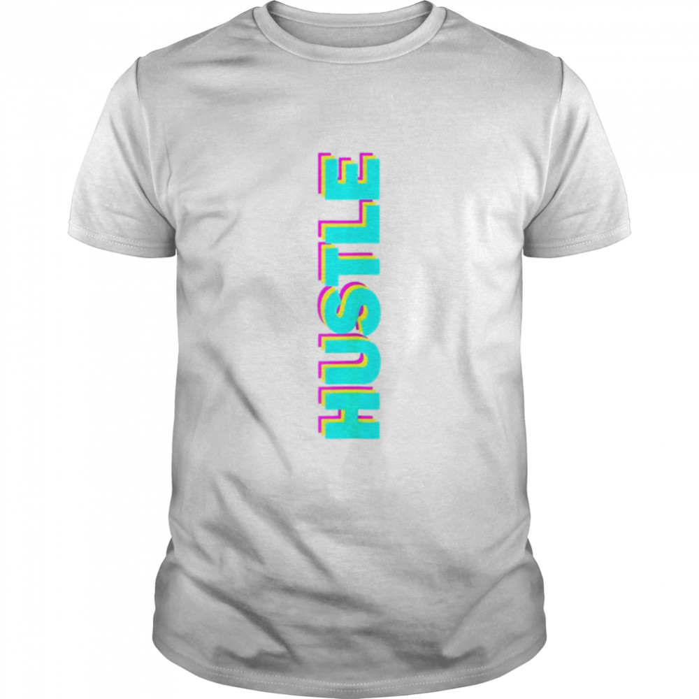 Trippy mehrfarbige Seitenhustle Raglan Shirt