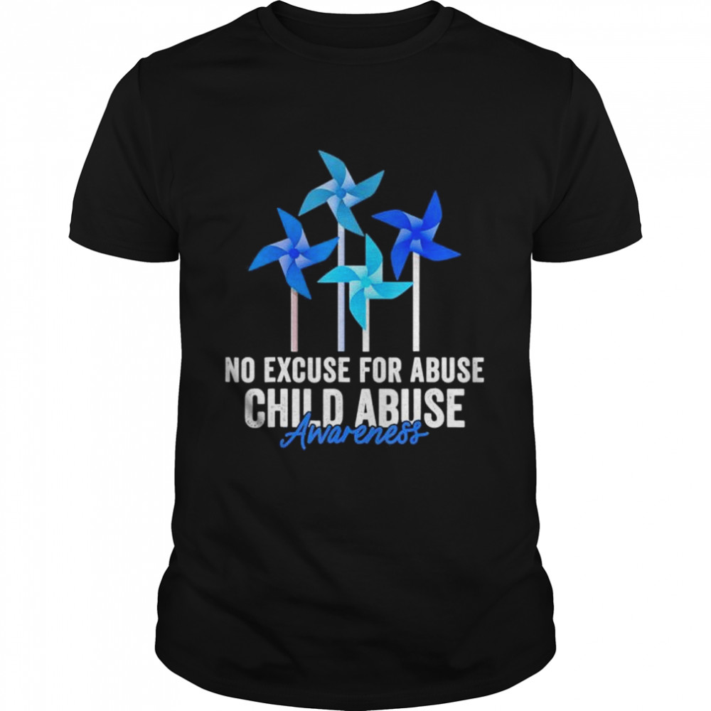 Child abuse prevention awareness month blue pinwheel shirt Classic Men's T-shirt