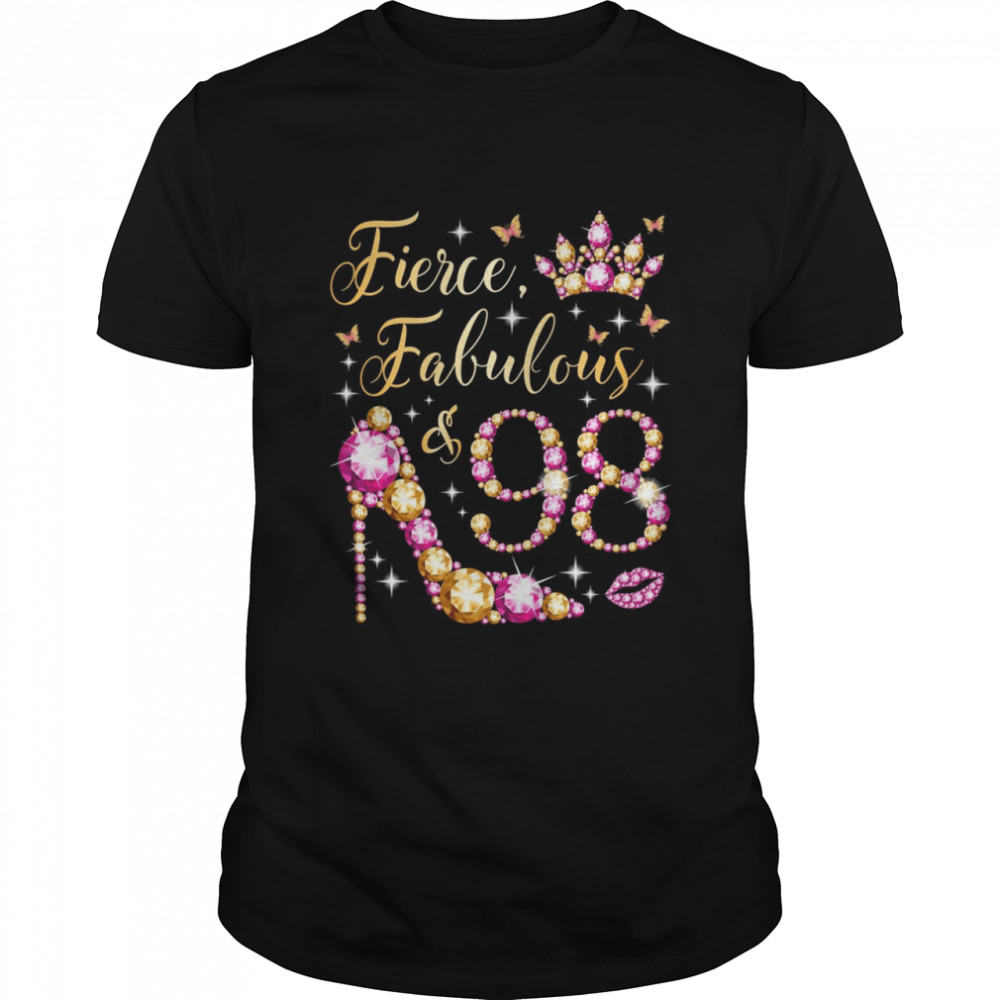 Fierce Fabulous & 98 Years Old 98Th Birthday Party Shirt