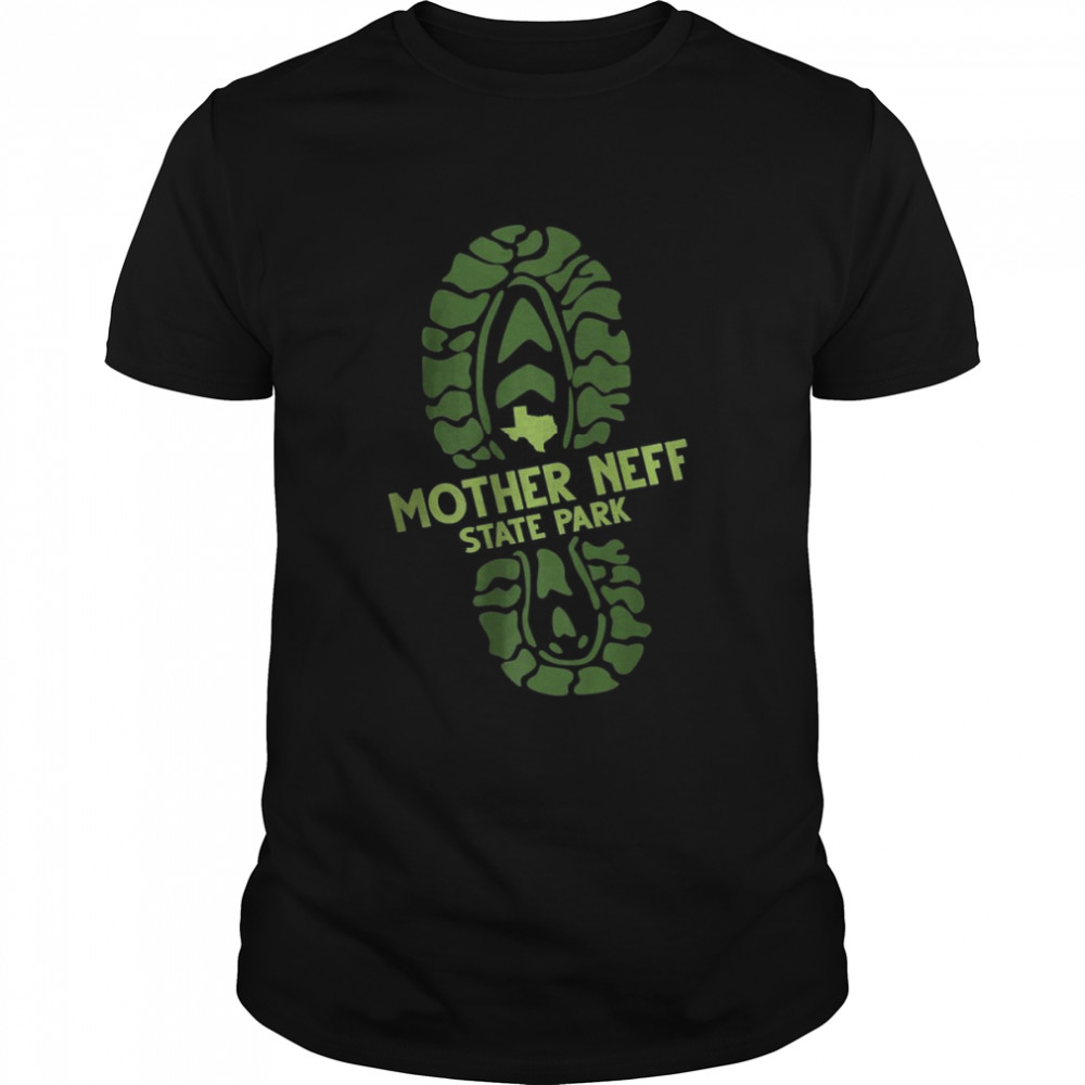 I Love Mother Neff State Park Texas Tx Hiking Boot Print T-Shirt