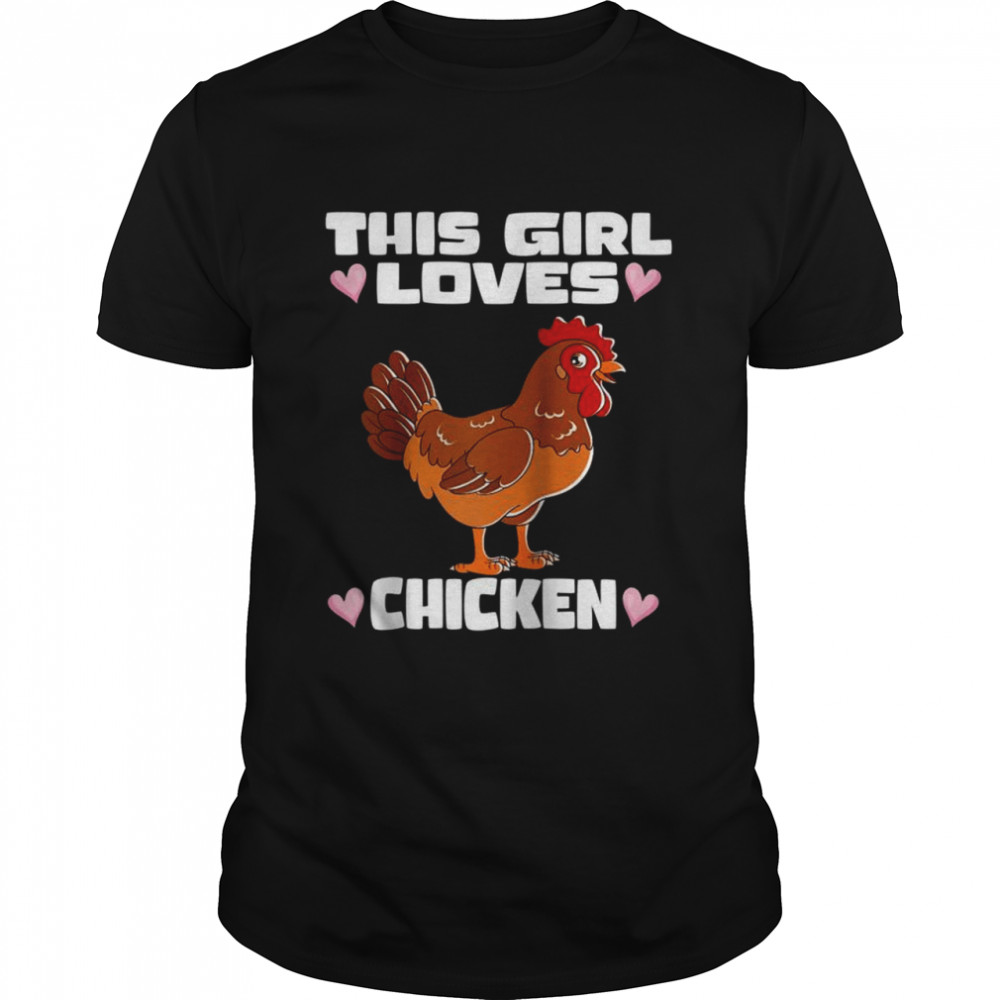 Niedliches Huhn Dieses Mädchen liebt Hühner Raglan Shirt