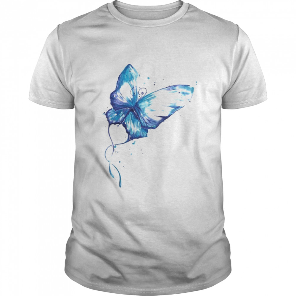 watercolor Butterfly Printed Beautiful Shirt