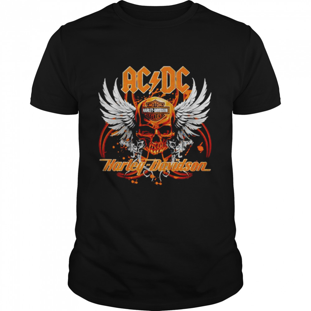 ACDC Harley Davidson Skull T-shirt