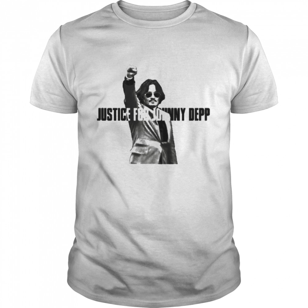 Justice for johnny depp black and white shirt