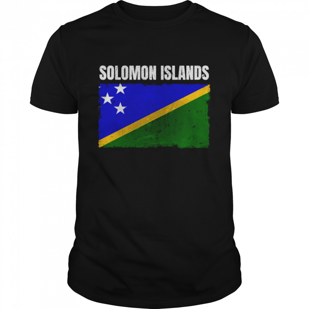 Distressed Solomon Islands Flag Solomon Islander Shirt