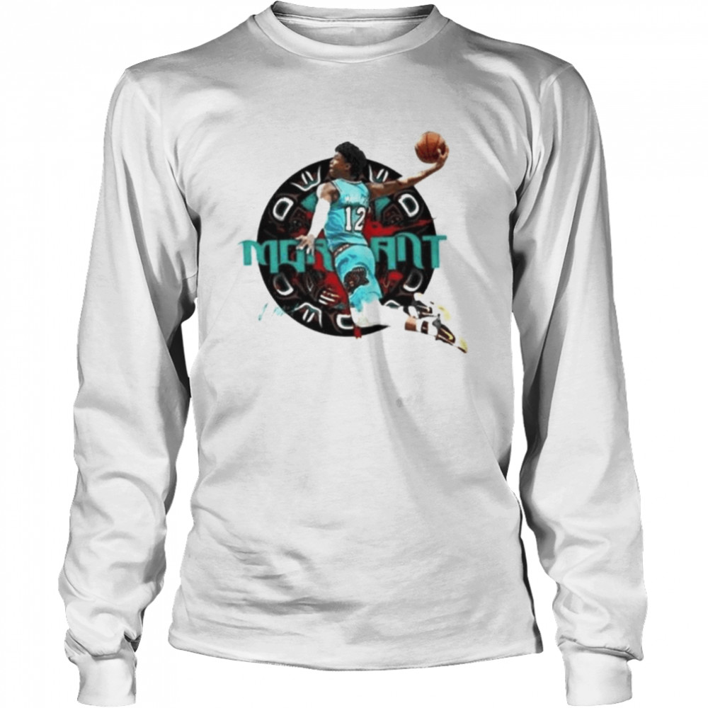 Memphis Grizzlies Ja Morant jumping signature shirt Long Sleeved T-shirt