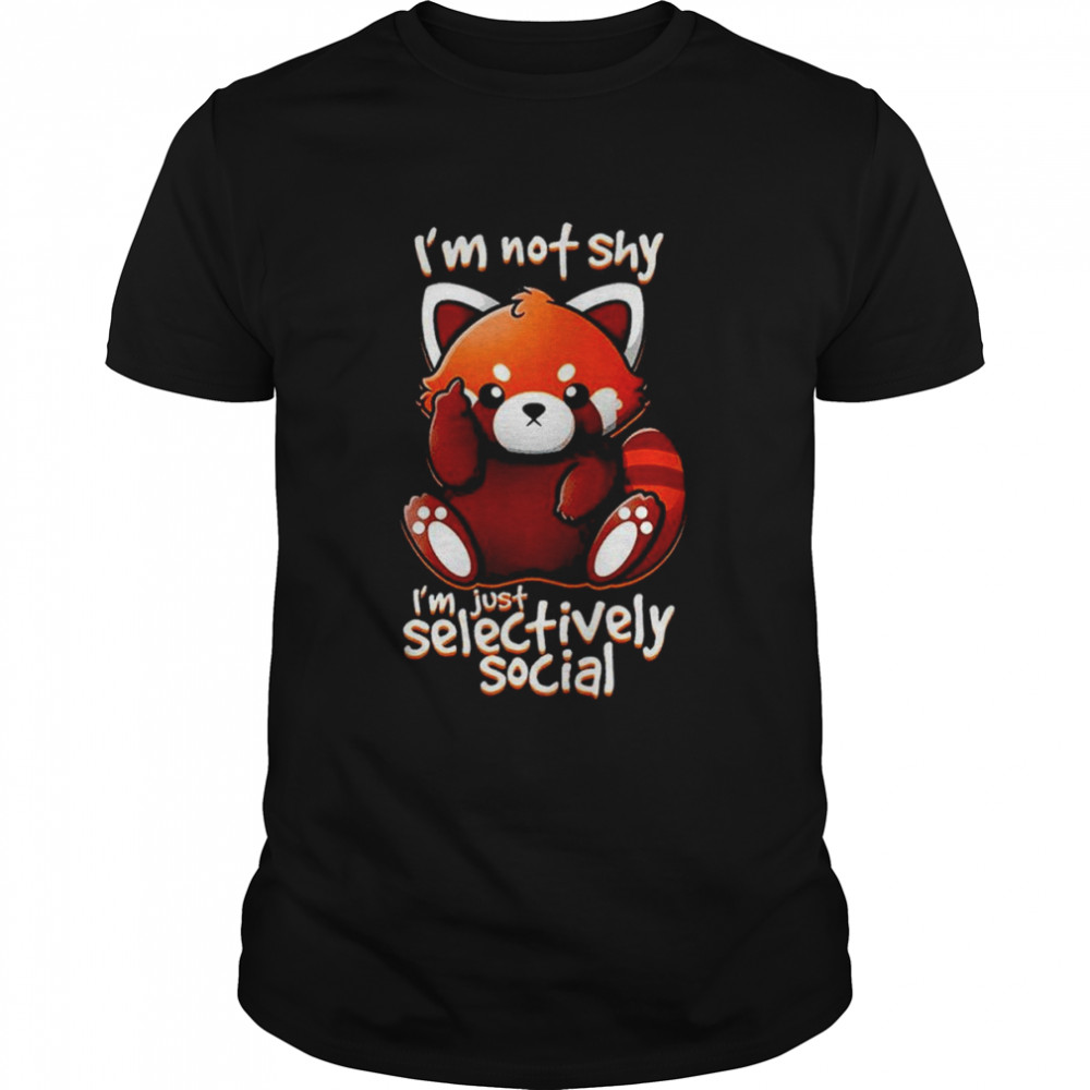 Shy Red Panda Selectively Social Shirt