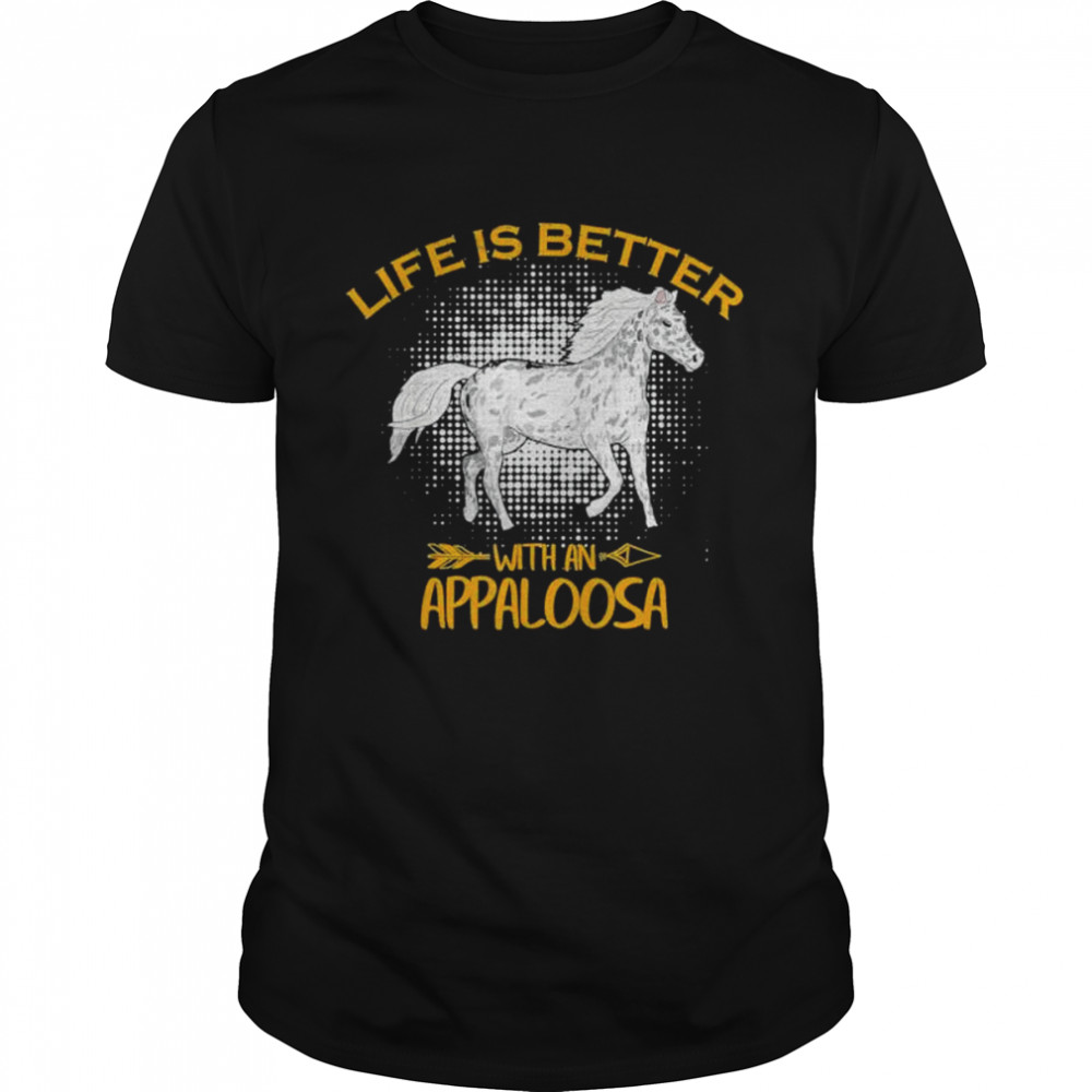 Vintage life is better with an appaloosa horse rider shirt Classic Men's T-shirt