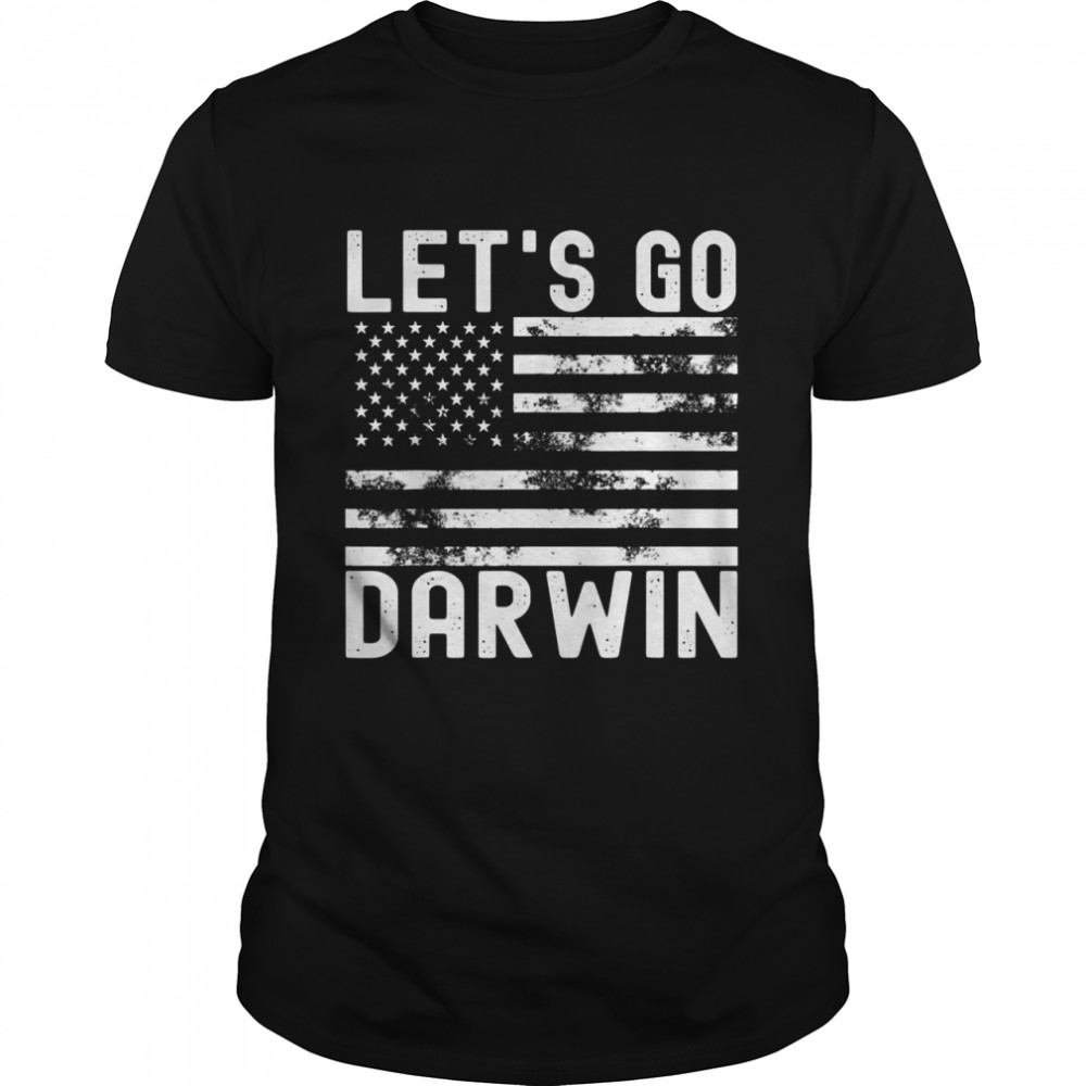 Lets Go Darwin Vintage USA Flag Let’s Go Darwin Shirt
