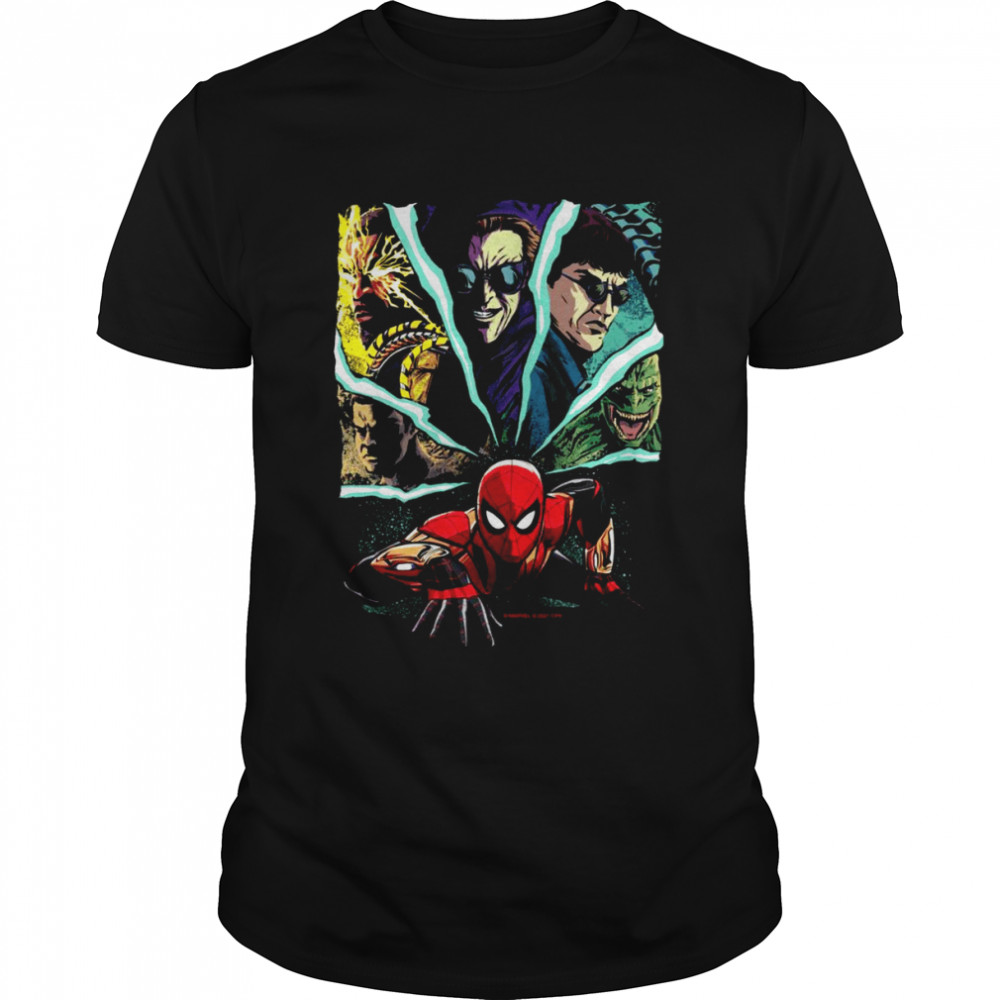 Marvel SpiderMan No Way Home SpiderMan and Foes Langarmshirt Shirt