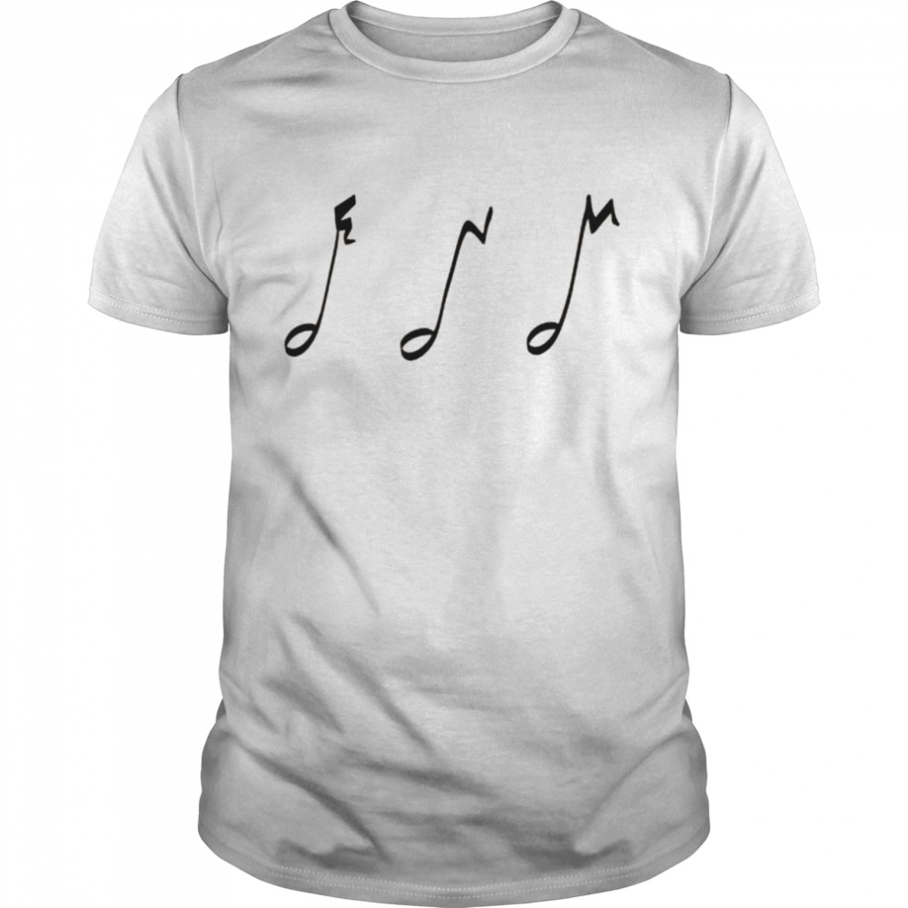 Music Notes Monogram Logo Enm Initials By Elyse Miller Shirt