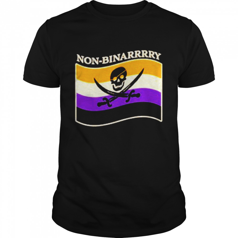 Non-binarrrry Pirate Flag shirt