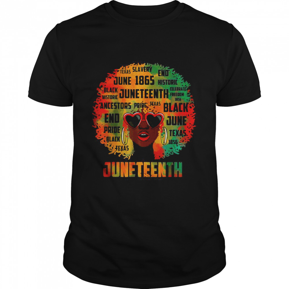 Juneteenth Melanin Black Women Natural Hair Proud Afro Women T- Classic Men's T-shirt
