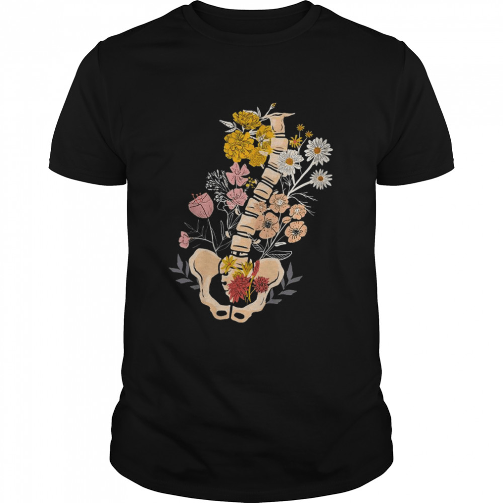Spine Bone in flower  Classic Men's T-shirt