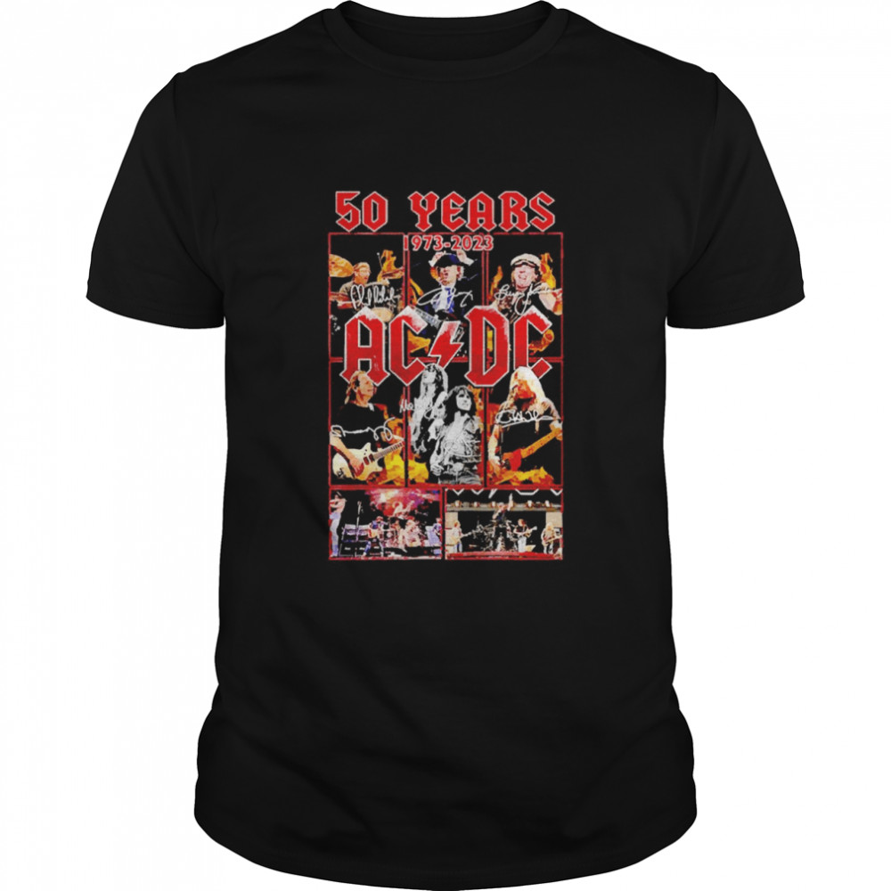 50 Years 1973-2023 Ac Dc Signatures Shirt