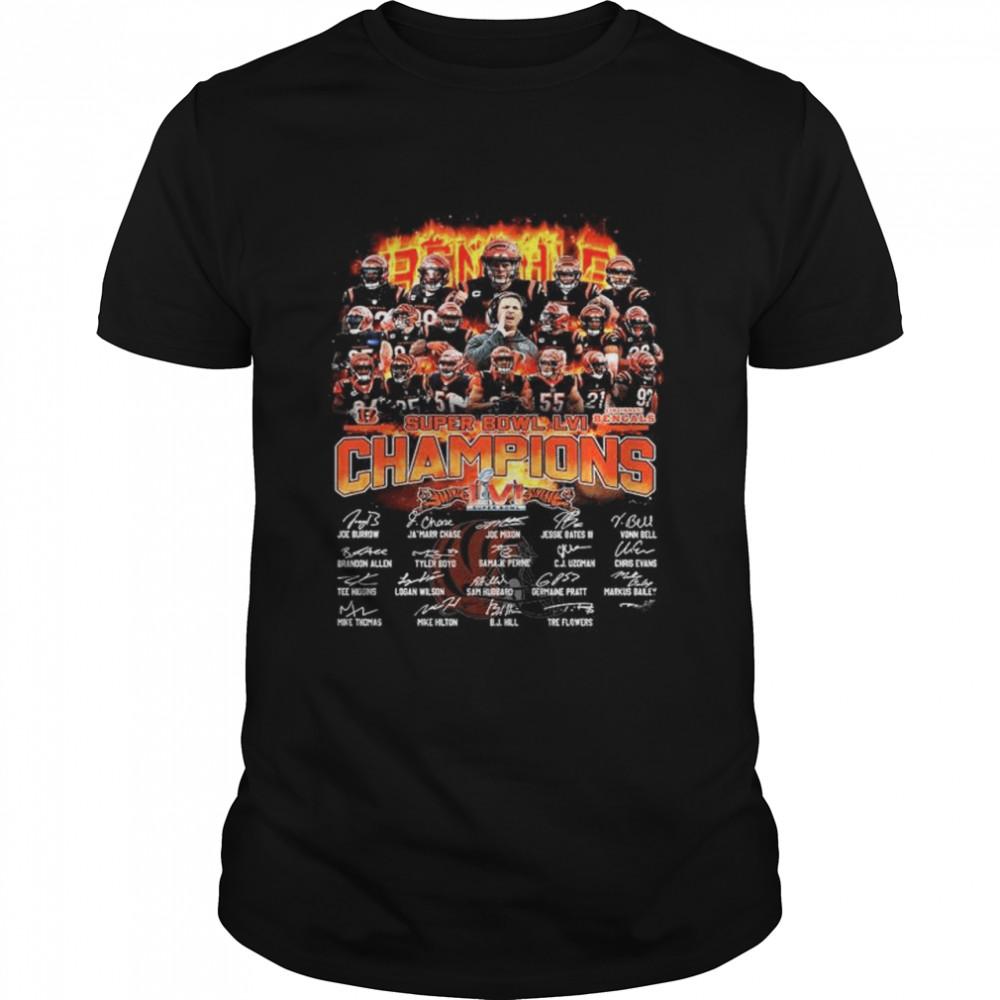 Cincinnati Bengals super bowl LVI Champions signatures shirt