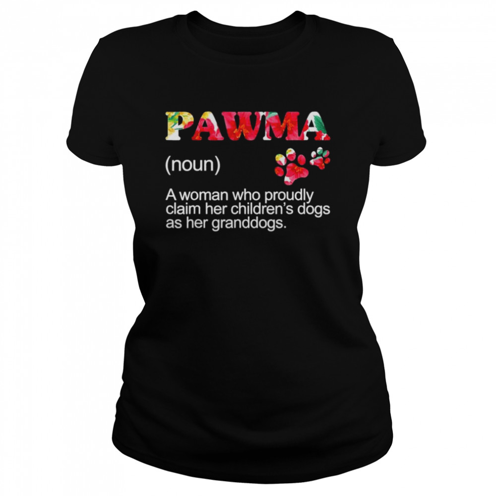 Floral pawma grandogs grandma dog mothers day shirt Classic Women's T-shirt