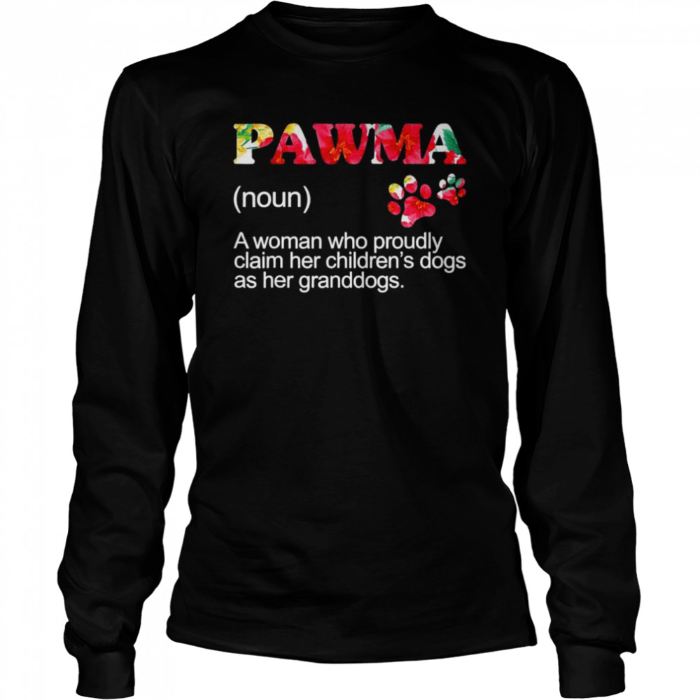 Floral pawma grandogs grandma dog mothers day shirt Long Sleeved T-shirt