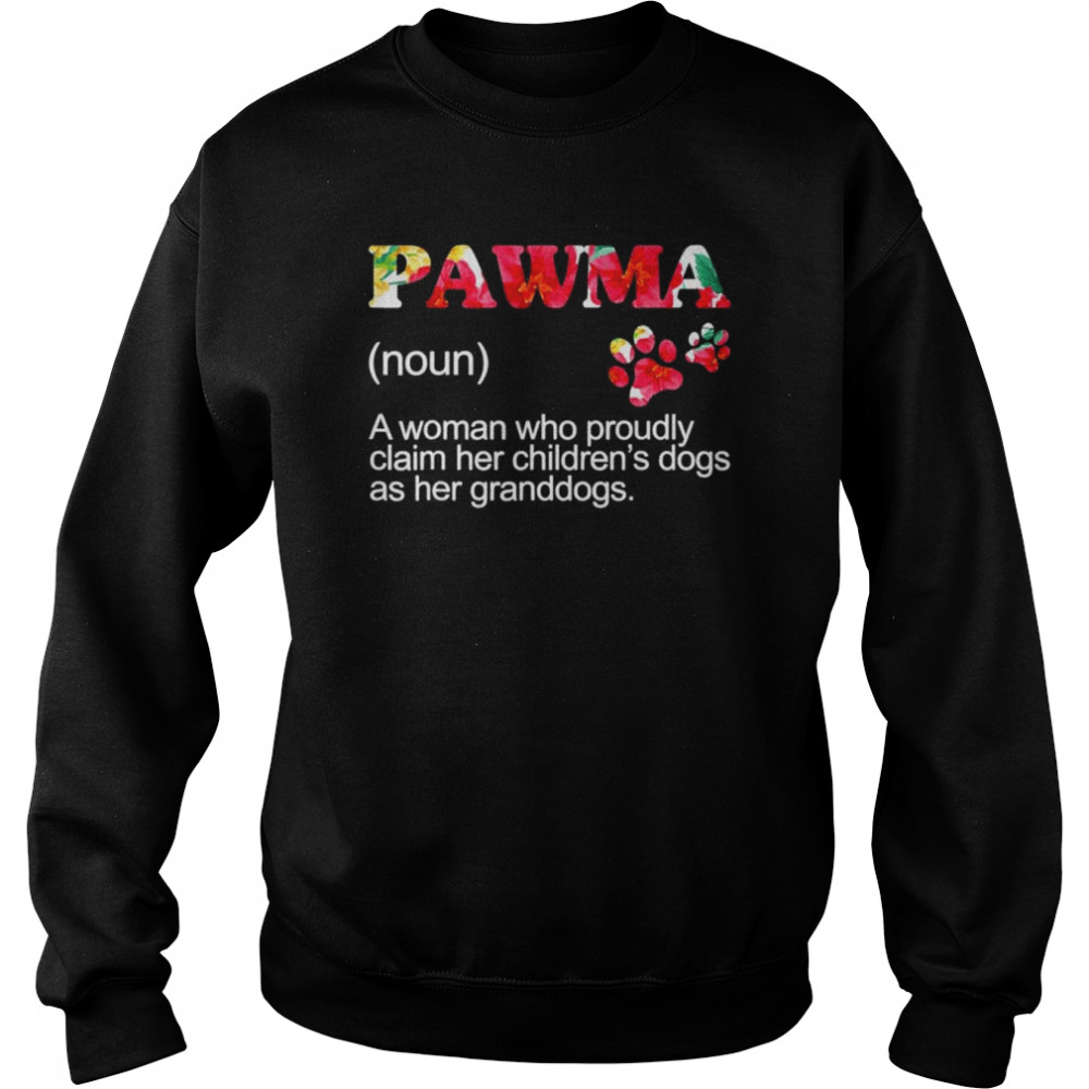 Floral pawma grandogs grandma dog mothers day shirt Unisex Sweatshirt