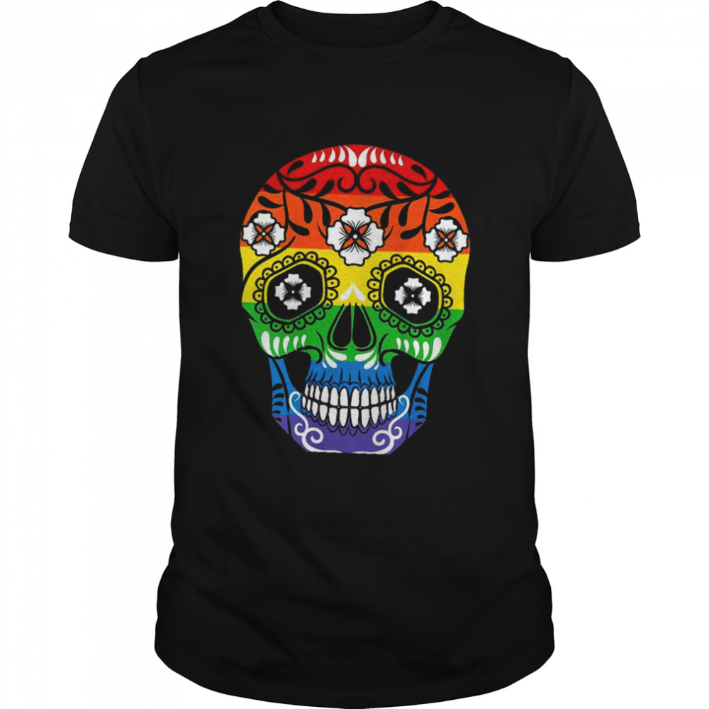 Gay Pride Sugar Skull LGBT Cinco De Mayo Shirt