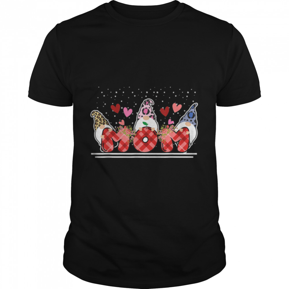 Happy Mothers Day Cute Gnomes Floral for Mom Daughter T-Shirt B09ZD6STH9