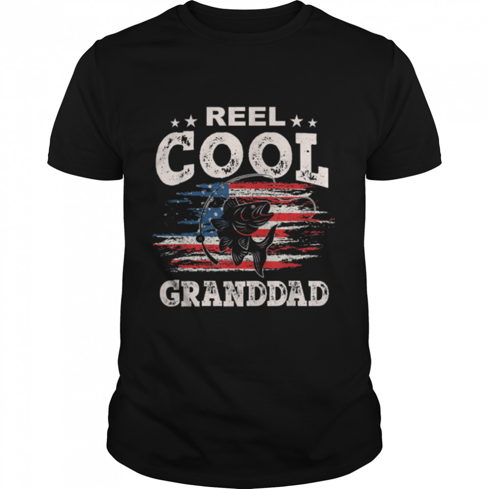 Mens Gift For Fathers Day Tee - Fishing Reel Cool Granddad T-Shirt B09Zdrrxpx