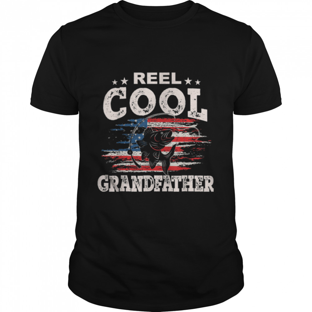 Mens Gift For Fathers Day Tee - Fishing Reel Cool Grandfather T-Shirt B09Zdxszcn
