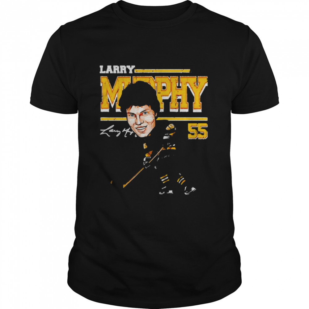 Larry Murphy Pittsburgh Penguins Cartoon Signature Shirt