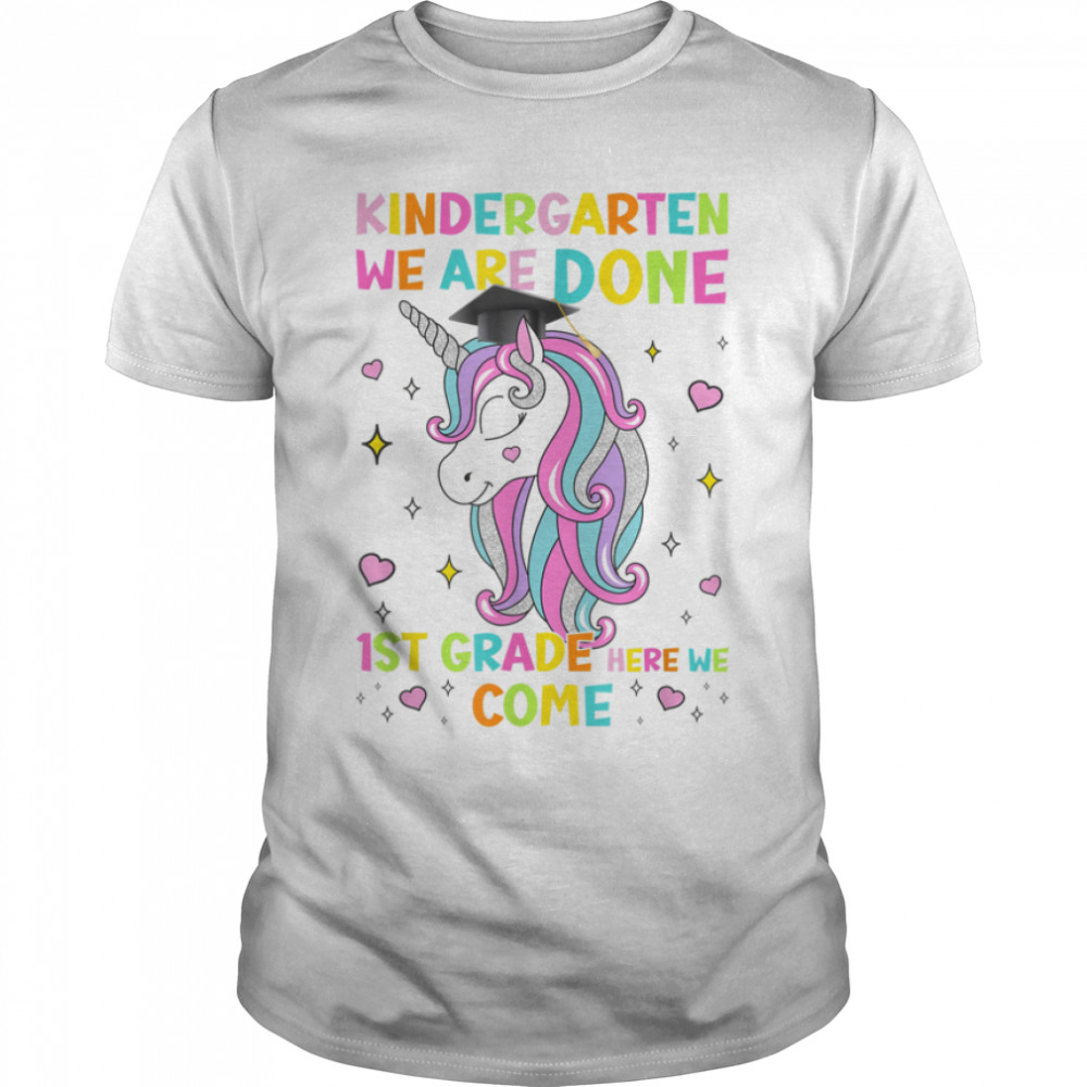 Magical Unicorn Kindergarten Graduation 1st grade reading T-Shirt B09ZH5Q4GM