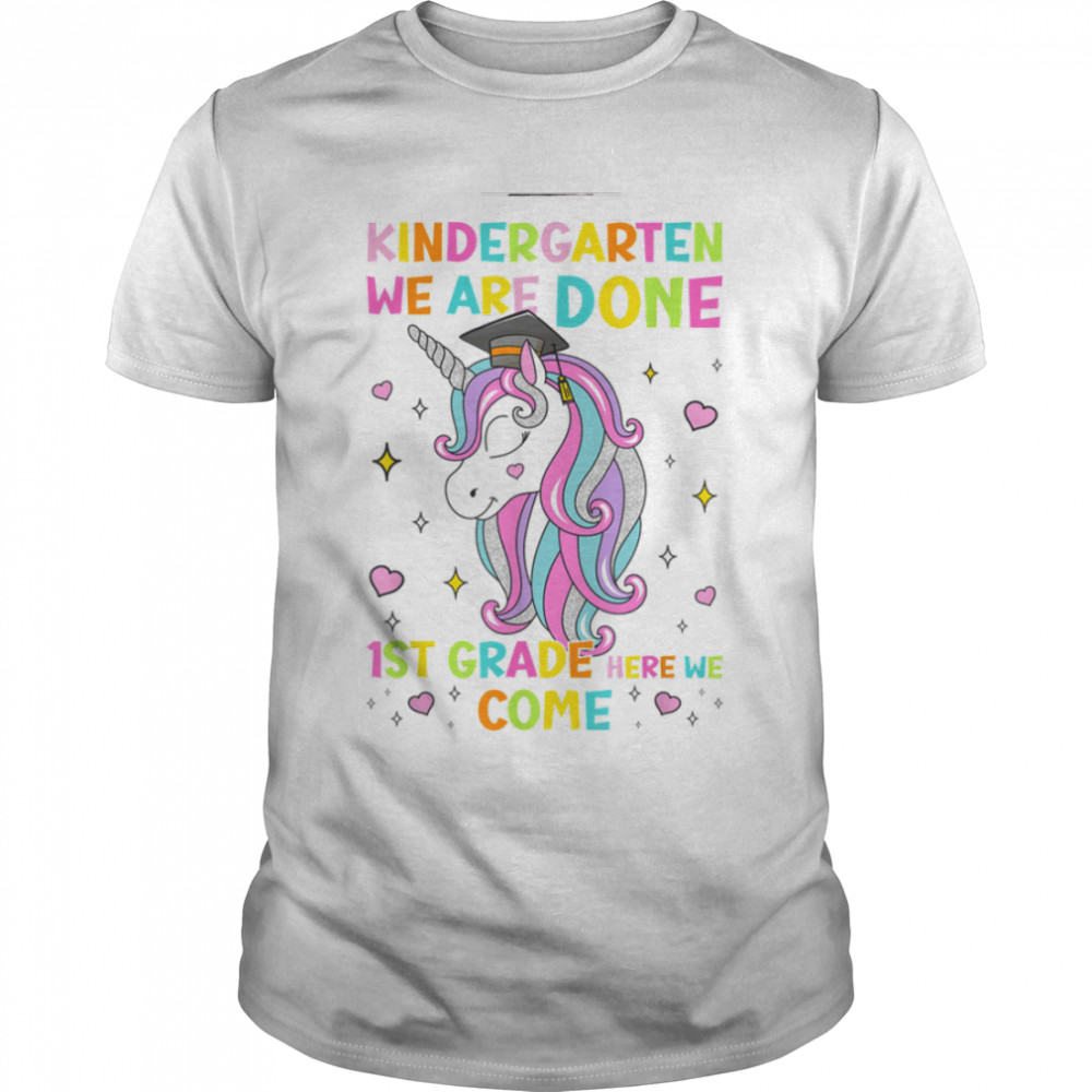 Magical Unicorn Kindergarten Graduation 1st grade reading T-Shirt B09ZHSHZ1H