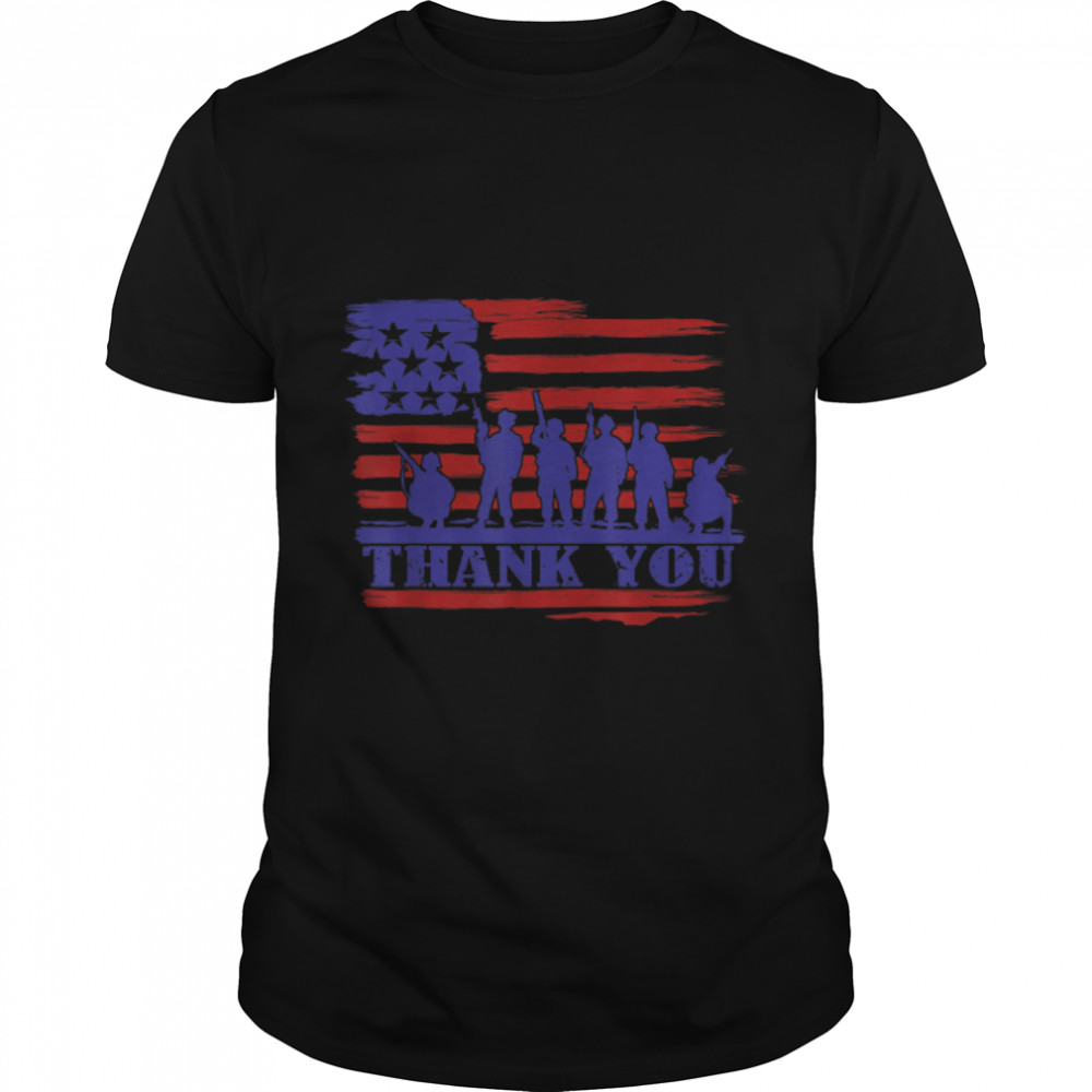 Thank You Army Memorial Day Partiotic Military Veteran USA T-Shirt B09ZGXCNBQ